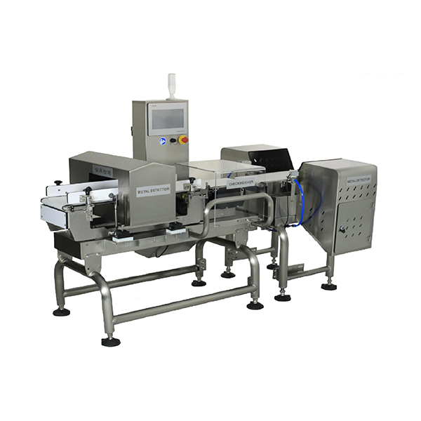 Small-range metal detector and weighing integrated machine